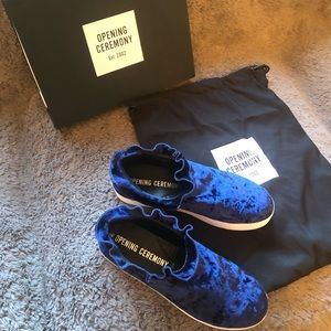 Opening Ceremony Crushed Velvet Slip-on Sneaker